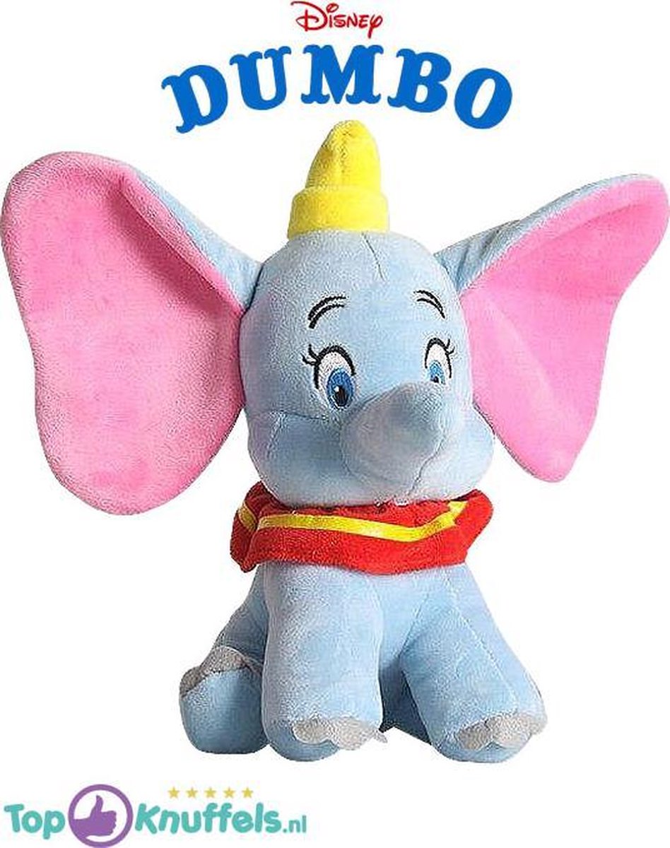 Disney Dumbo Pluche Knuffel (Blauw) 22 cm | Disney Dombo Peluche Plush Toy | Speelgoed Knuffeldier voor kinderen | Olifant knuffeltje